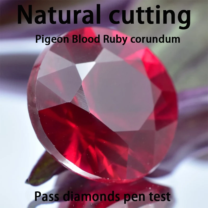 

Натуральная резка Голубь Кровь Рубин Камень Круглый Камень Синтетический Корунд Пропуск бриллианты Ручка тест Ювелирные изделия Рубин Кольцо Изготовление камня