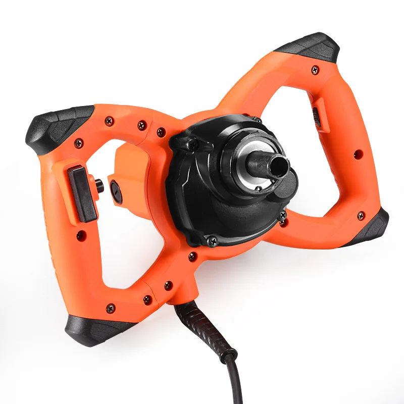 خلاط طلاء كهربائي صغير محمول باليد 6 سرعات، مسحوق معجون أسمنتي، محرض مع قضيب خلط من الفولاذ المقاوم للصدأ