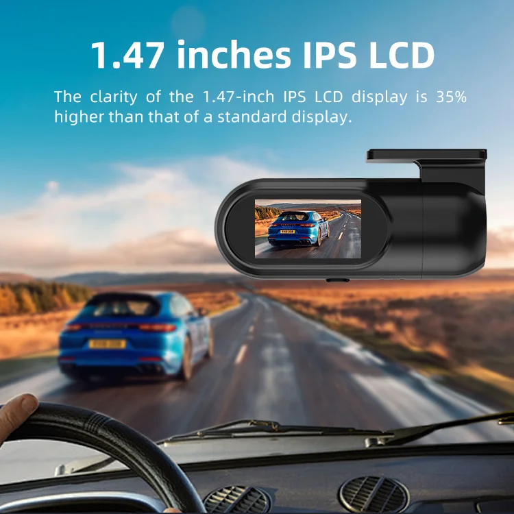 Mini Car Camera Recorder 2k Dash Camera ADAS System Dash Camera with Global Positioning System and Wireless Loop Recording