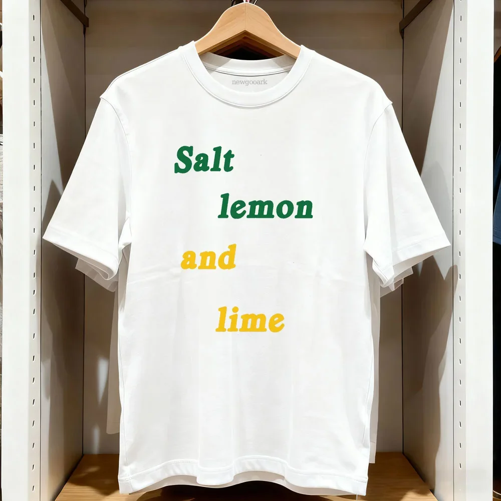 Salt Lemon and Lime Tequila Slogan shirt woman man summer cotton graphic t shirts Adult streetwear O-neck Short-sleev