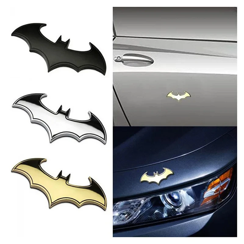 1PC 3D Bat Shape Car Stickers Cool Metal Car Logo Emblem Sticker Decal Motorcycle Automobiles Car Styling Accessories