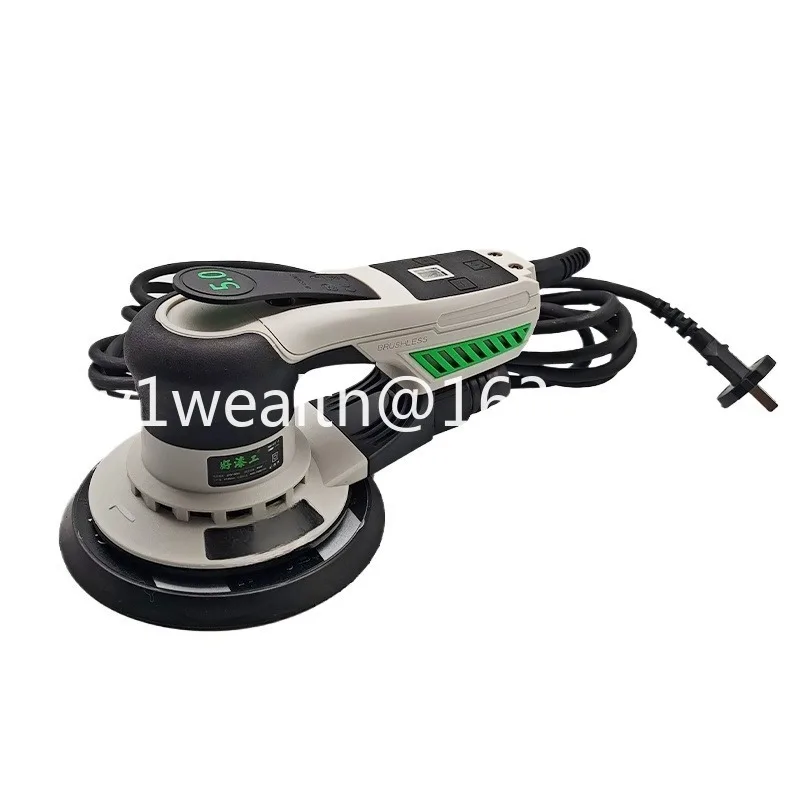 Brushless electric dry grinder 6 inch 17 self-priming dust-free car putty grinding round grinding head sandpaper machine