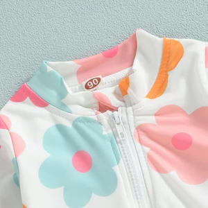 Children Baby Girl Slows Summer Floral Sleeing Long Zipper Babes Bath Bottle Beachwear 8 Main Sales Children's Bikini Girl - №8