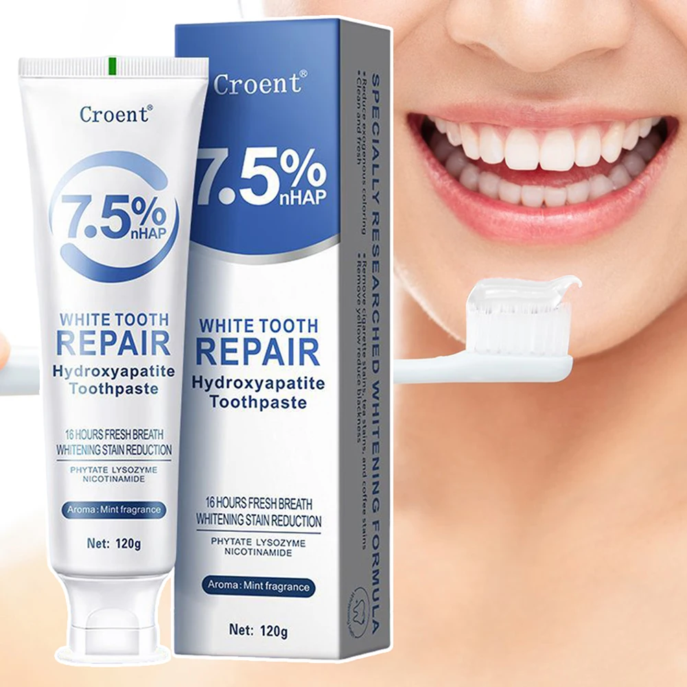 120g Hydroxyapatite Toothpaste,Gentle Mint,Breath Refreshing Whitening Toothpaste,Intensives Stain Removal Tooth Paste,Oral Care