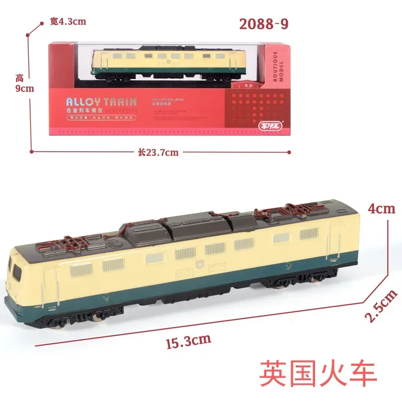 Alloy Car Model Simulation Train Harmony High Speed Railway Green Leather Train Children Toy Collection Metal Model Ornaments