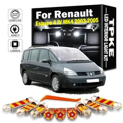 TPKE 14Pcs LED Interior Map Dome Light Trunk Vanity Mirror Bulb Kit For Renault Espace 4 IV MK4 2003 2004 2005 Car Accessories