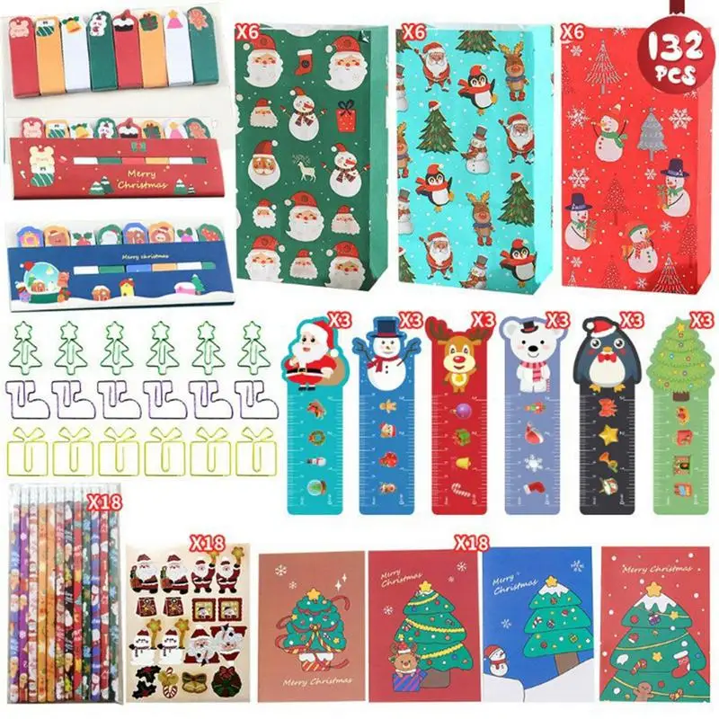 Kids Christmas Stationery Set Count Down To Christmas Stationery For Kids KidsParty Favor Sets For Birthday Gift Parent-Child