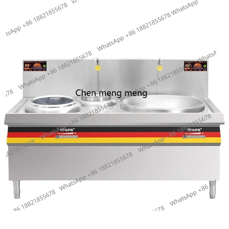 

Commercial high-power canteen electric frying stove concave school kitchen electromagnetic stove 20kw combination commercial