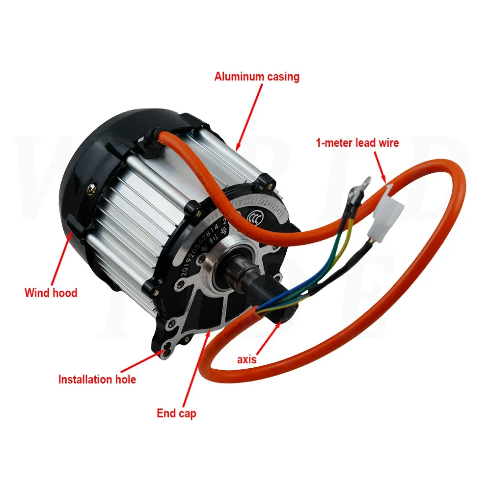 Blue/blackRandomly High Speed Motor Brushless Differential Motor 48v 60v 72v Brushless Dc Motor Electric Tricycl Mini Car Engine