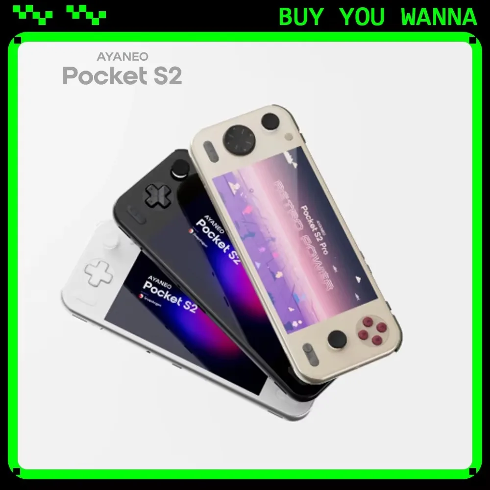 AYANEO Pocket S2 Pro Game Console 6.3Inch 2K IPS Screen Portable Consoles RGB TMR Joystick Hall-Effect Trigger Handheld Console