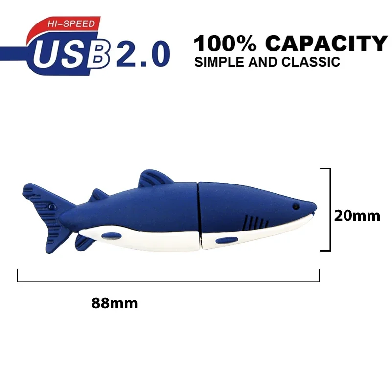 Cute Cartoon Aquatic Animal USB Flash Drive 4GB 8GB Memory Stick Usb 2.0 Pendrive 32G 16G 64GB Flash USB Stick Pen Drive