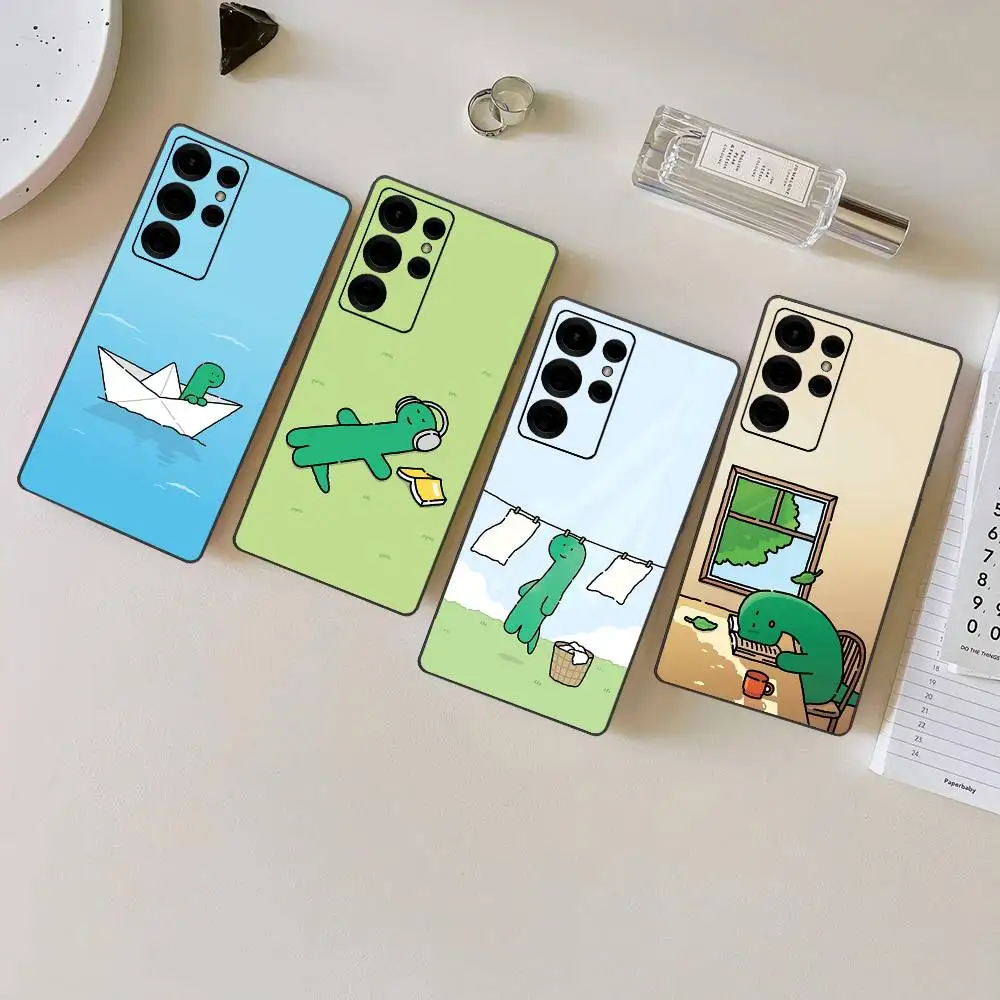 J-JOGUMAN Studio Dinosaur Cute Phone Case For Samsung S 24 fe 25 Ultra plus 20 lite 21 30 22 23 24 22 Ultra 5G Fundas