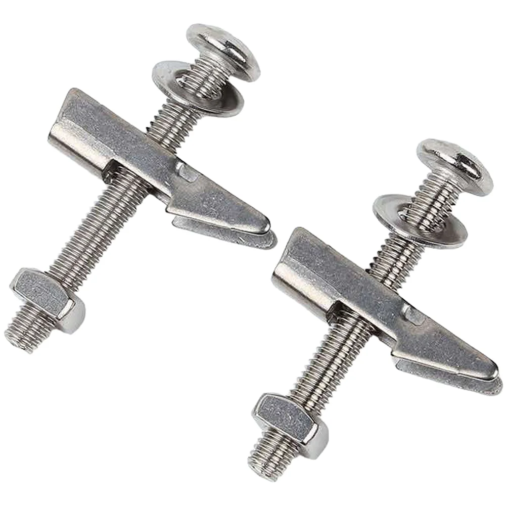 304 Stainless Steel Toilet Seat Bolt Fixing Kit with Slider Nut and Screw Rod for Standard Toilet Bowl Hinge Mounting