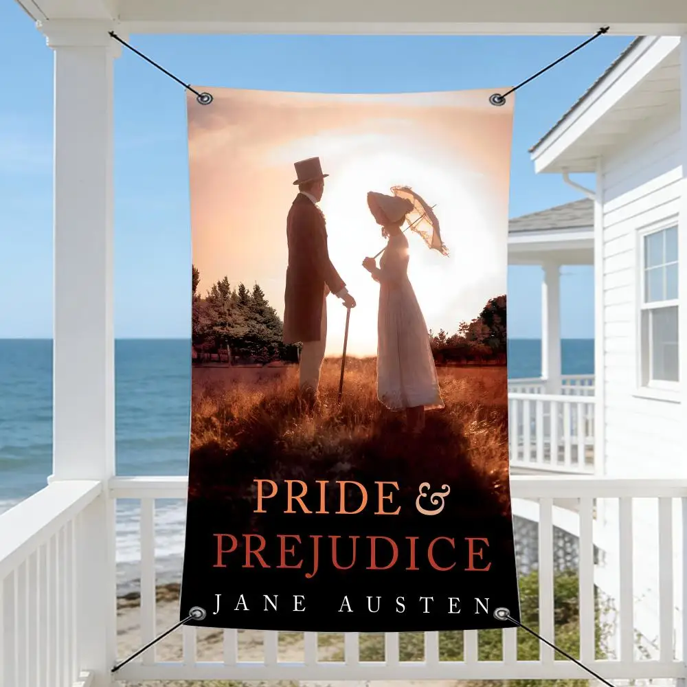 Movie P-Pride & P-Prejudice Flags Cozy Home Flag 4 Grommets Anti-Wrinkle Waterproo  Indoor