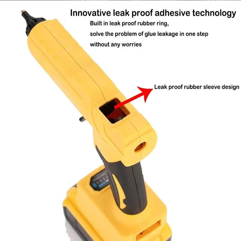 ABRW 18V Battery Powered Electric Hot Melt Glue Machine 11mm Glue Stick Air Type Hot Melt Welding Tool