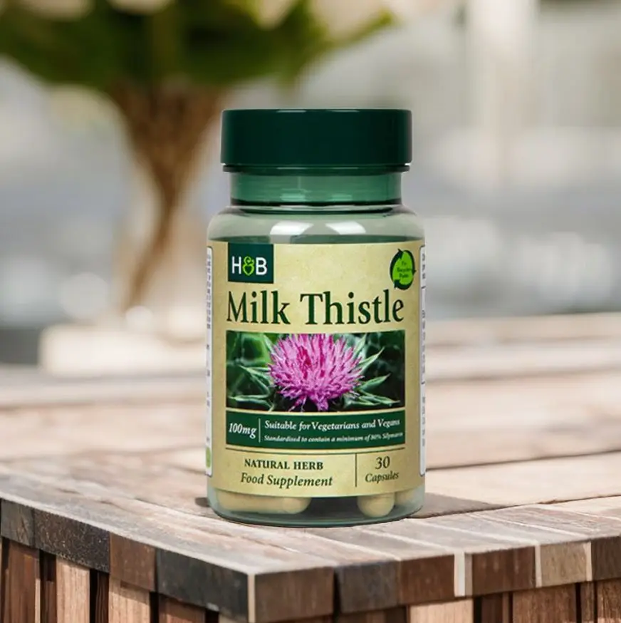 Milk Thistle Capsules HepatoprotectionIncrease liver detoxificationRegulate cholesterolPromote cardiovascular health