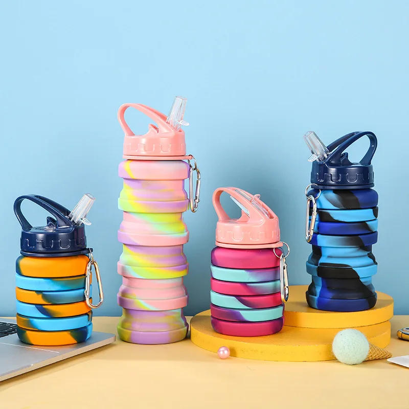 

Новая складная силиконовая бутылка для воды 160 г, камуфляжная, для активного отдыха, спортивная фляга