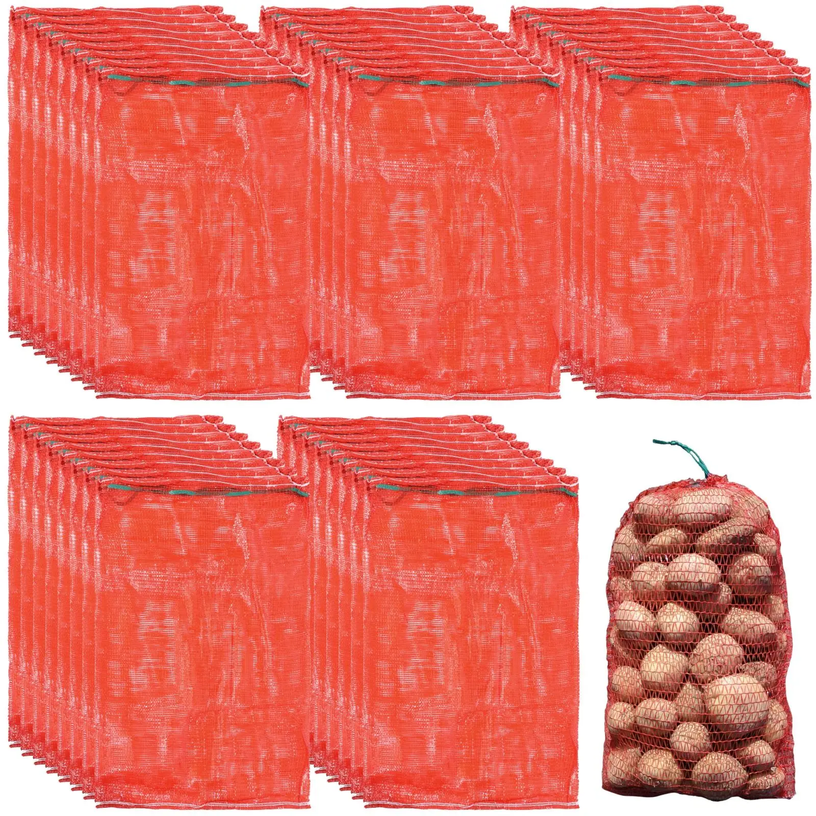 40Pcs Produce Storage Mesh Bags Vegetable Storage Bags Reusable Extra Large Sacks For Fruit Garden Produce Citrus Potato Storage