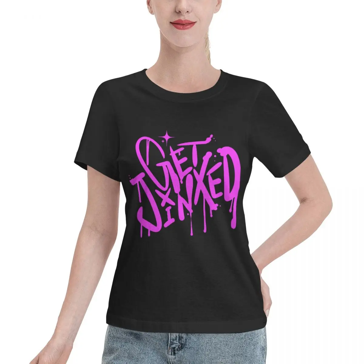 Bargain Price Get Jinxed Women's T-shirt Travel Outdoor Casual Top