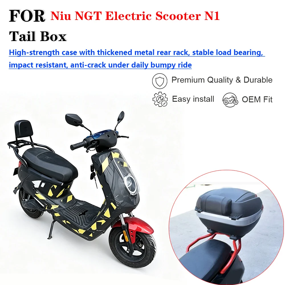 For Niu NGT Electric Scooter N1 Rear Luggage Rack M+ Tail Box Top Case Modification Accessories
