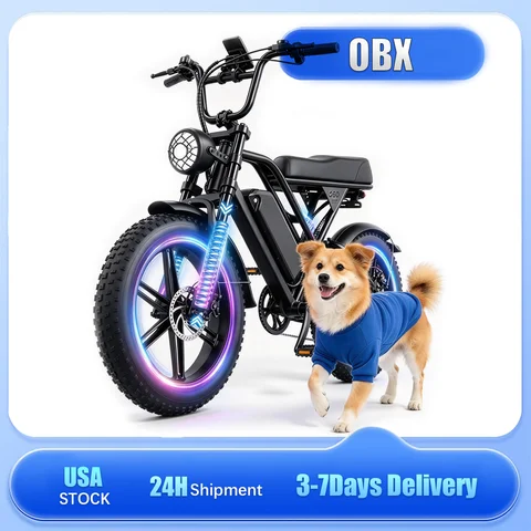 OBX 48V 15Ah Electric Mountain Dirt Bike For Adults 1000W 20"x4 Off Road Fat Tire E-Bike Electric Bicycles Motorcycle