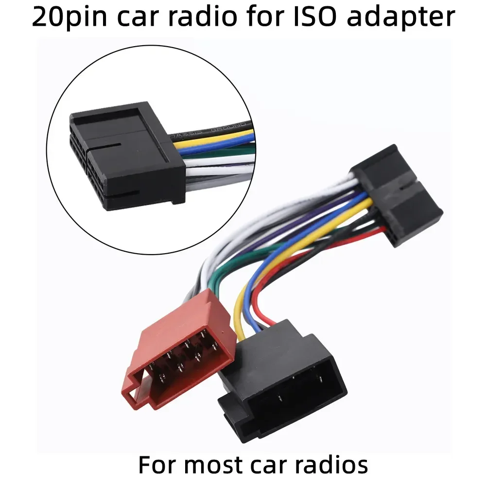 Car Radio ISO Adapter 20 Pin Cable   Din Connector For AEG Car Stereo Prology Car Radio For Most Car Radios Car Accessories