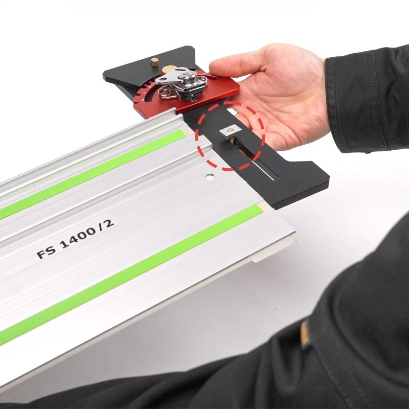 

Adjustable Angle Track Saw Square Adjustable Angle with 60° To 60° Quick Positive Stops and 90° Right Angle Rail Square Guide