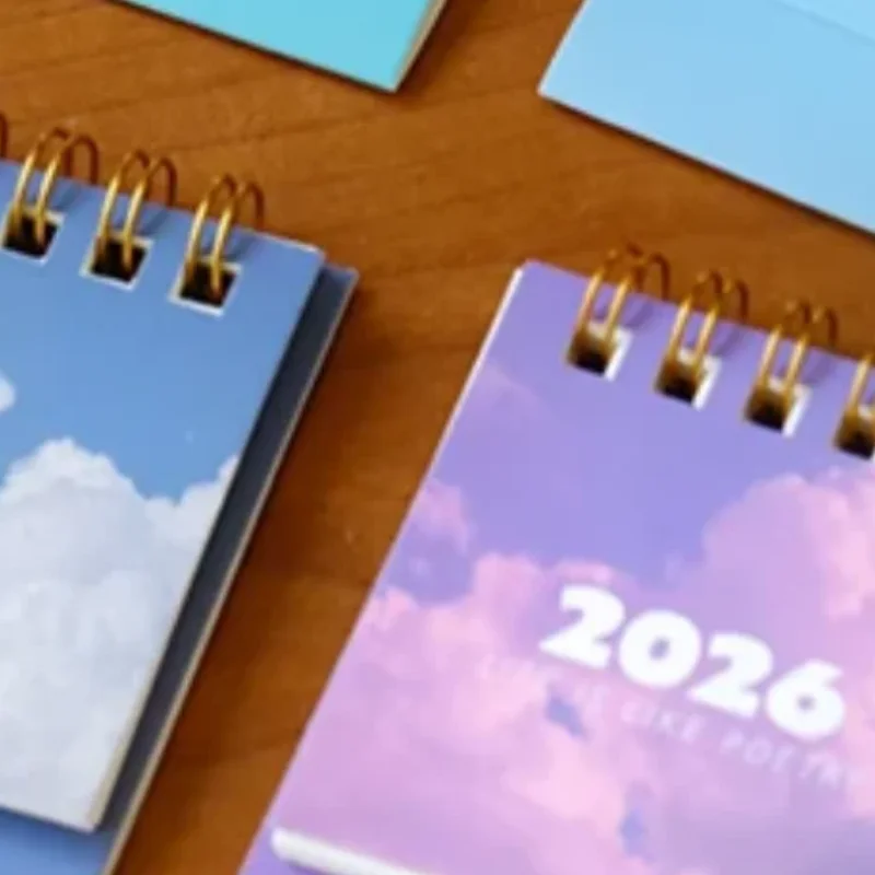 

2026 Landscape Mini Desk Calendar Creative Coil Calendar Planner Desktop Ornament Decoration Office Stationery