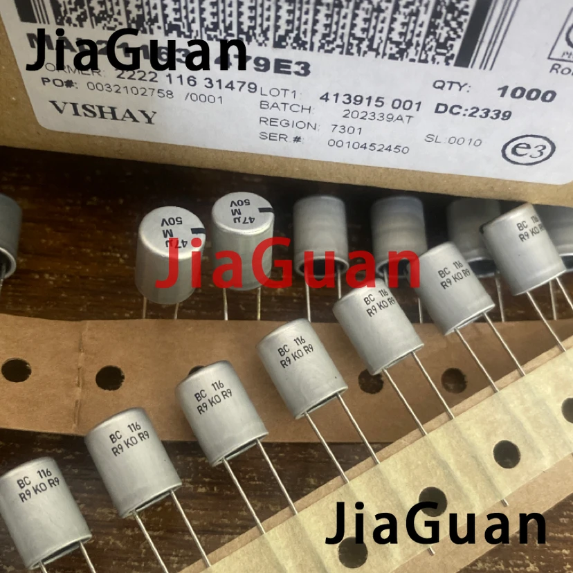 

10PCS NEW Original BC KO116 50V47UF 8X12MM electrolytic capacitor VISHAY 116 KO 47UF 50V MAL211631479E3 free shipping