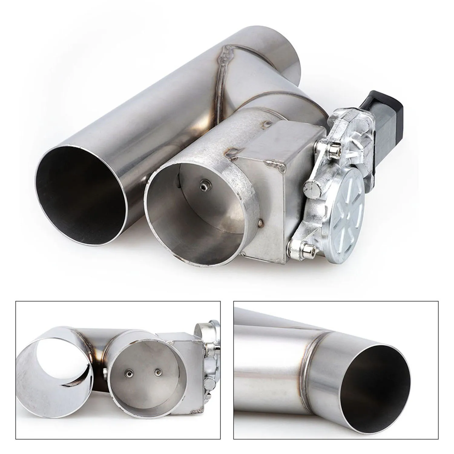 2.5''  Stainless Steel Headers Y Pipe Electric Exhaust Cutout Single Valve With Remote Control Cut Out Down Pipe Kit