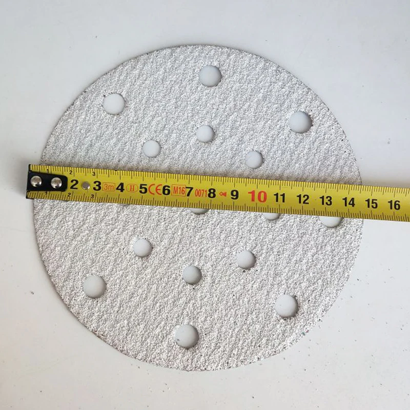ورق صنفرة أبيض 6 بوصة 17 فتحة، 150 مم طلاء السيارات الرملي الخشب تلميع جلخ 80-600 شبكة #2