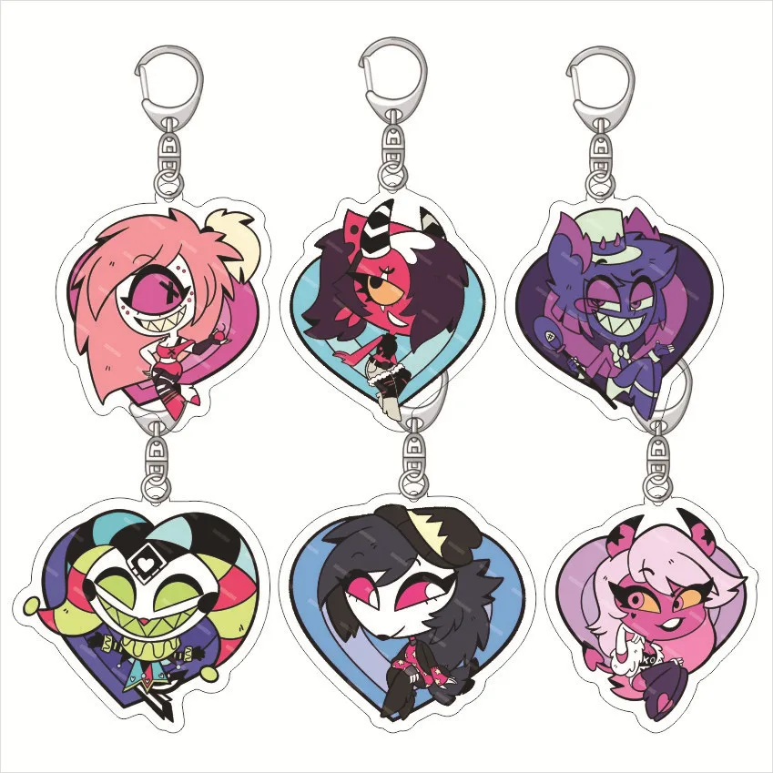 Hazbin Hotel Acrylic Keychain Charlie Morningstar Vicky Alastor Adam Figure Display Pendant Accessories Cute Cartoon Choice