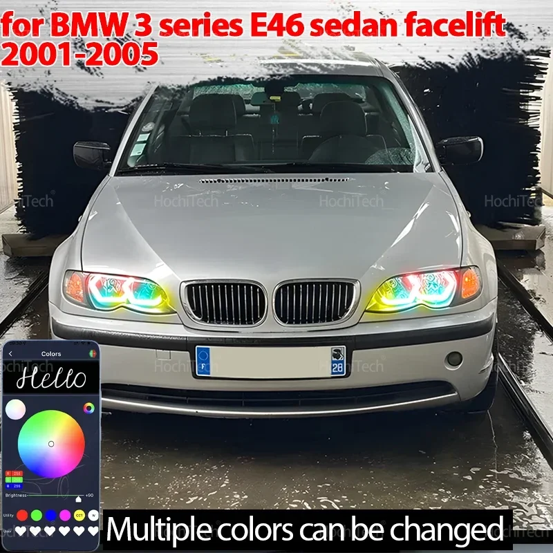 

For BMW 3 Series E46 Sedan Facelift 2001-2005 316i 318i 330i 325i 318d Multi Colors M4 style Light LED Angel Eyes Rings Kit