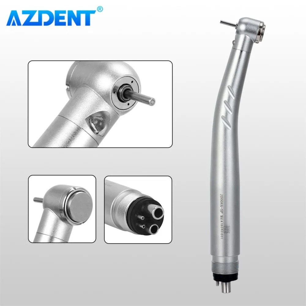 AZDENT Dental E-generator Integrated LED High Speed Standard Push Button 3 Spray Handpiece Turbine Cartridge Dentistry Tools