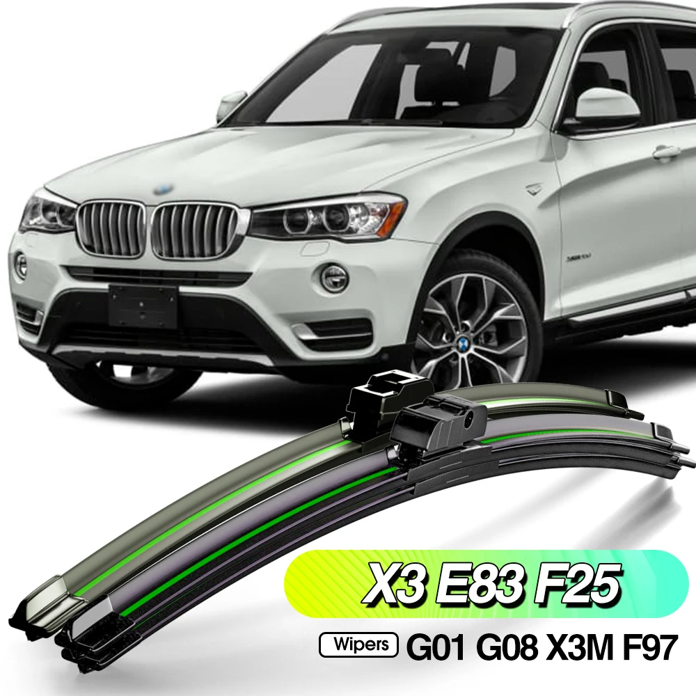 

For BMW X3 E83 F25 G01 G08 X3M F97 2004-2023 2x Front Windshield Wiper Blades Windscreen Window Accessories 2005 2011 2018 2020