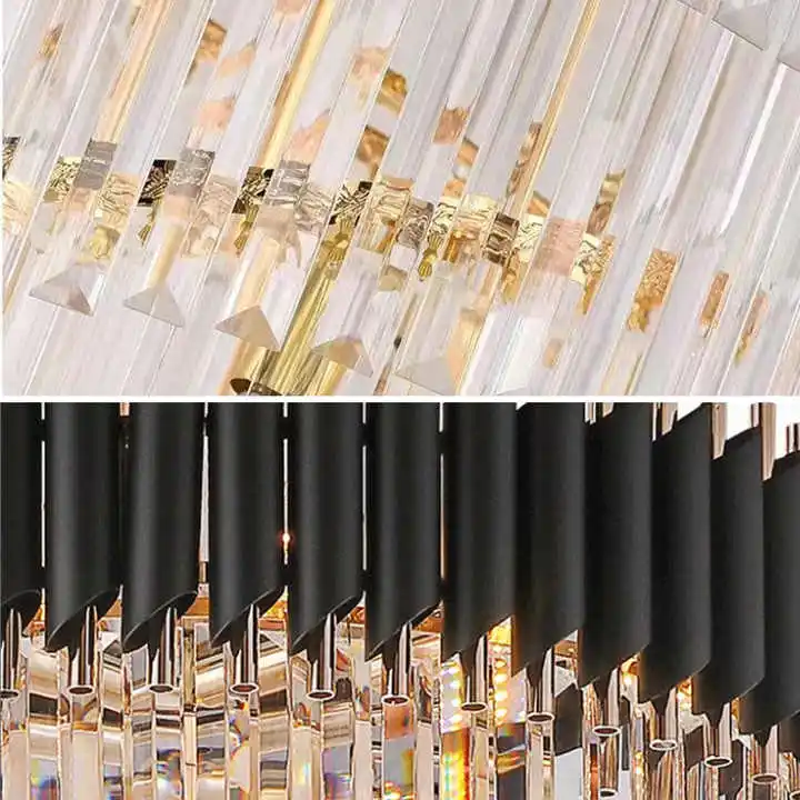 

Luxury Villa Lobby Modern Crystal Chandelier for Living Room Decor Staircase Long Hang Lamps Hanging Pendant Light Fixture