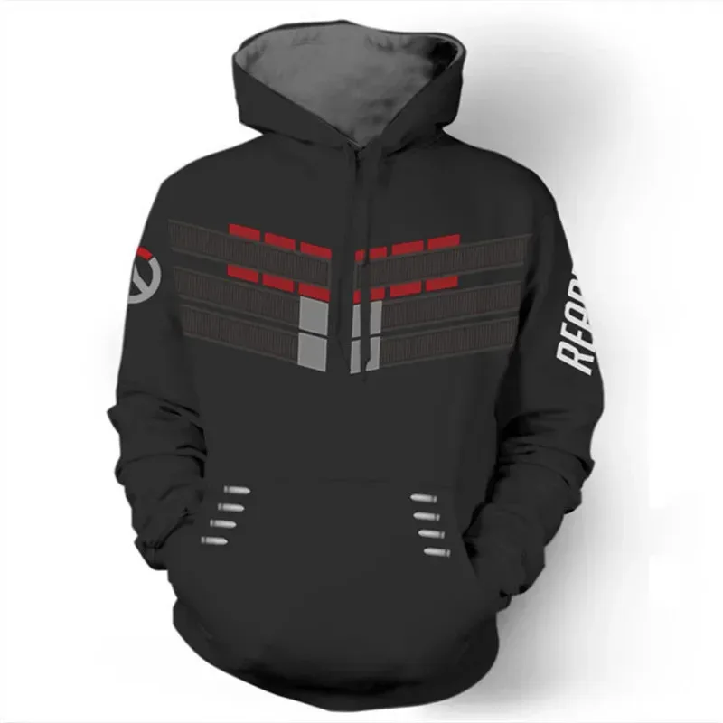 Nuove felpe con cappuccio Overwatches Genji DV.a Reaper Hanzo Felpe con cappuccio Cool Pullover Cappotto Giacca Cosplay Puntelli per costumi di Halloween