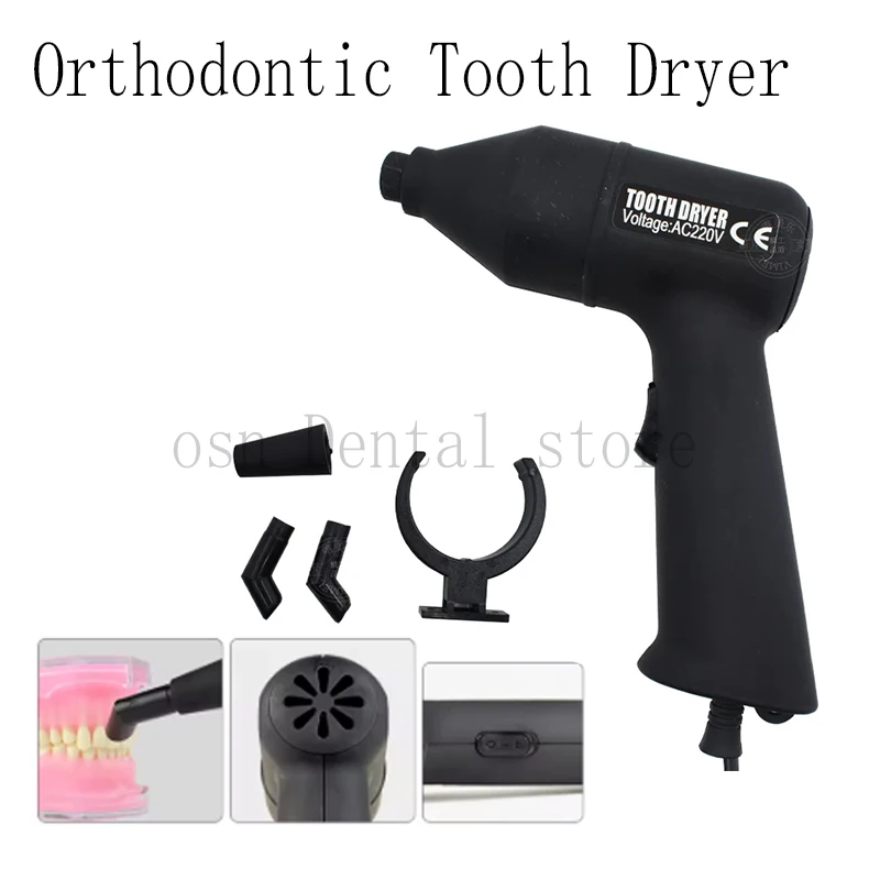 Orthodontic Tooth Dryer Handheld Dental Warm Air Dryer, Dental Drying Machine for Ortho Bracket Bonding Teeth Whitening