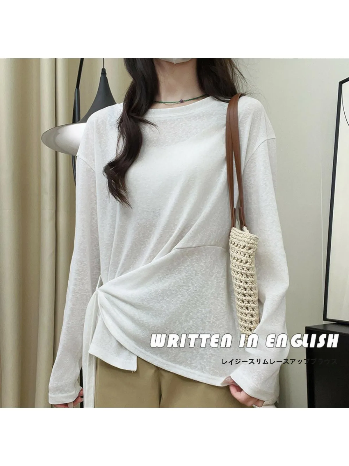 summer-loose-fit-long-sleeve-thin-sun-protection-shirt-women's-outerwear-casual-style-polyester-fiber-home-clothes