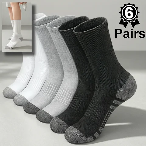 Socks Men's High 12Pairs Men's Outdoor Gym Socks High Quality Comfortable Soft Ground-Gripping Football Large Size New Style