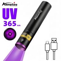 365nm UV Flashlight Ultraviolet Blacklight  fluorescent UV light Carpet Pet Cat Dog Urine Ore Money InvisibleDetector SV88