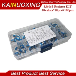 10values *10pcs RM065 Vertical Adjustable Resistor Kit In Box 500 ohm-1M ohm 065 Multiturn Trimmer Potentiometer Set