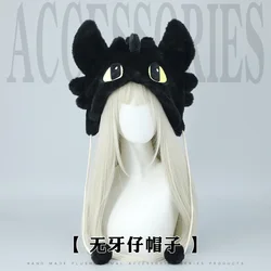 New Anime Cute Toothless Cosplay Dragon Hat Night Fury Cotton Keep Warm Earflap Cap Adult Headgear Accessories Prop