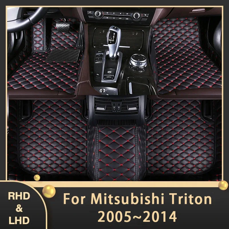 

Car Floor Mats For Mitsubishi Triton L200 Sportero Hunter KA 2005~2014 Custom Auto Foot Pads Luxury Carpet Interior Accessories