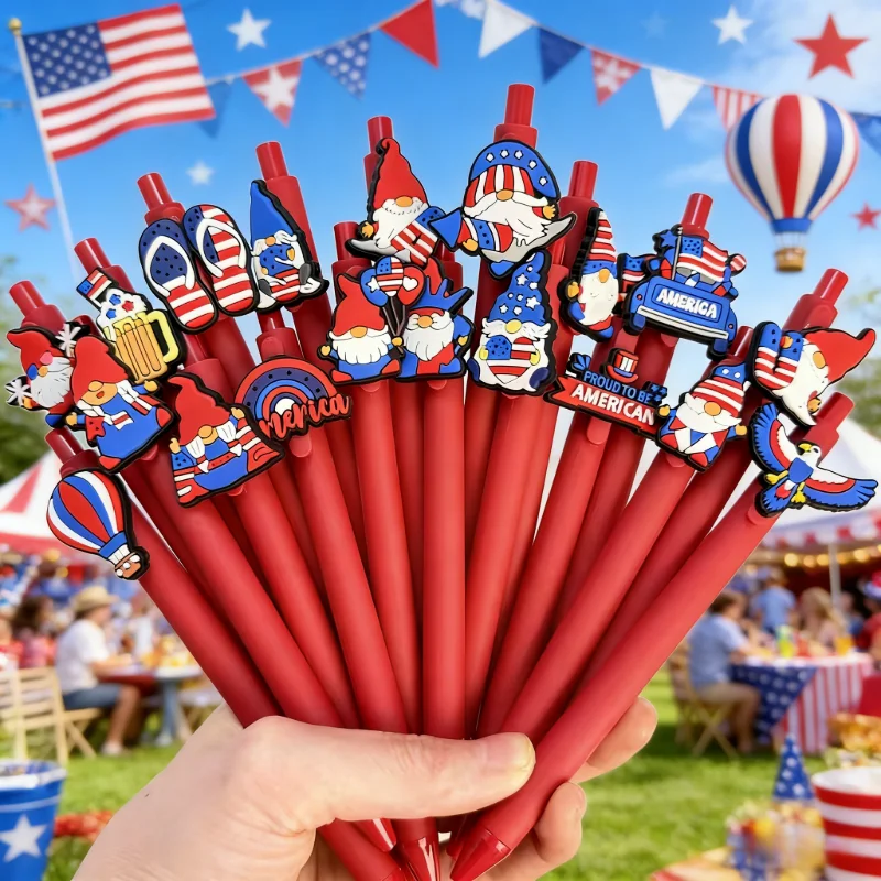 

5/10/20pcs Patriotic Style Independence Day Theme goblin presses ballpoint pen creative styling holiday commemoration