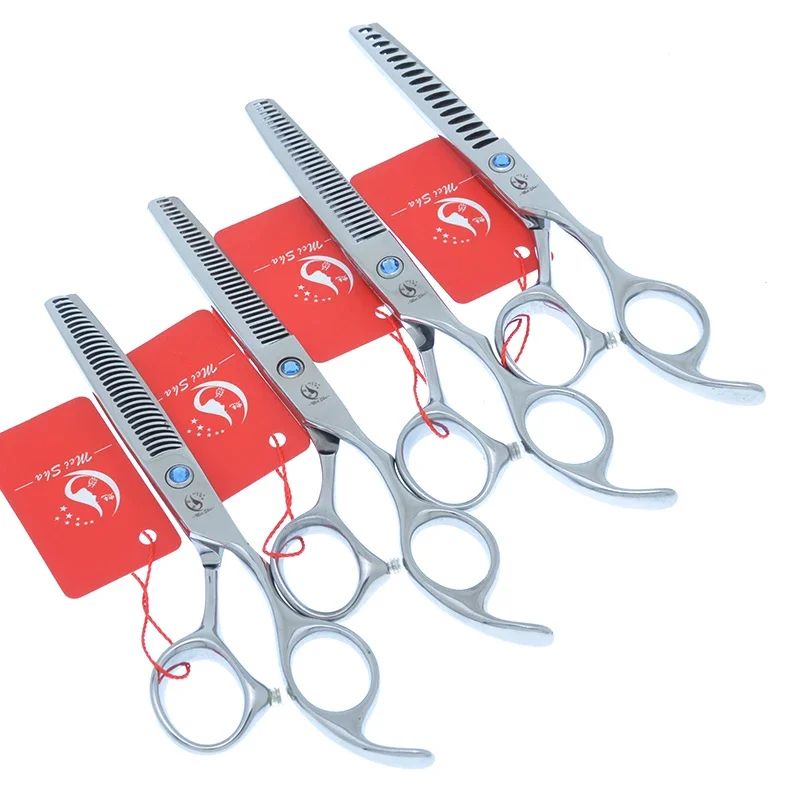 

6 inch Professional Barber Hair Thinning Scissors Hairdressing Tools Antler Teeth Haircut Styling Thinning Shears JP440C A0159A