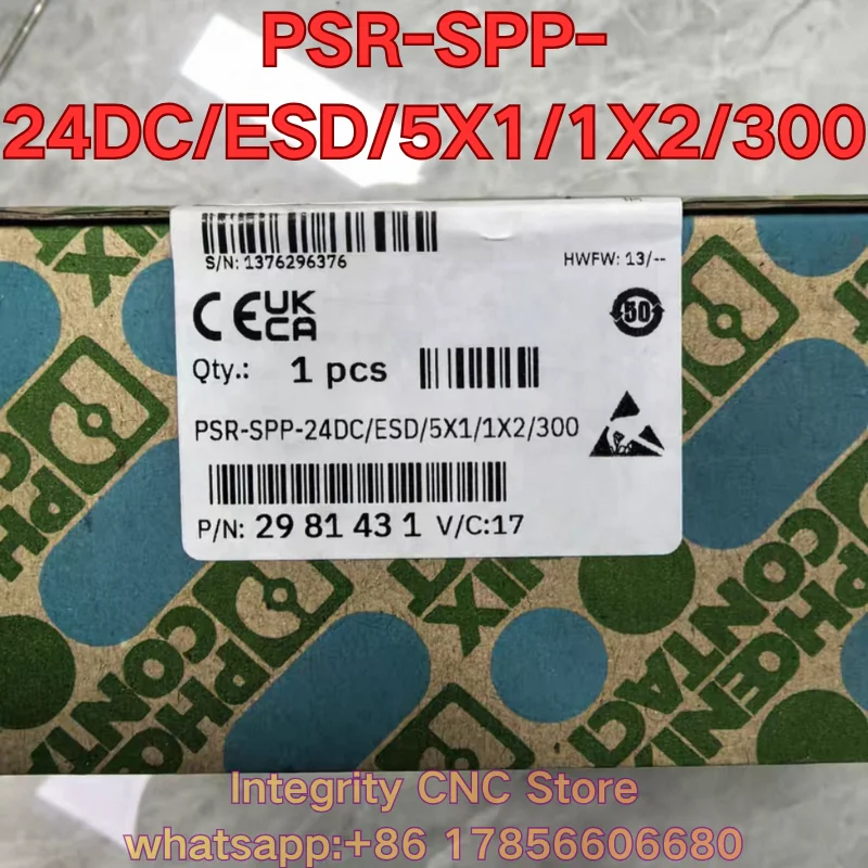 

Both new and second-hand are available. The second-hand function test of PSR-SPP-24DC/ESD/5X1/1X2/300 safety relay is normal.