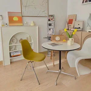 Mesa de jantar redonda ao ar livre onement pequeno branco entrada corredor mesas de café móvel apartamento mesas de jantar móveis de cozinha 8 principais vendas mesa jantar branca - №3