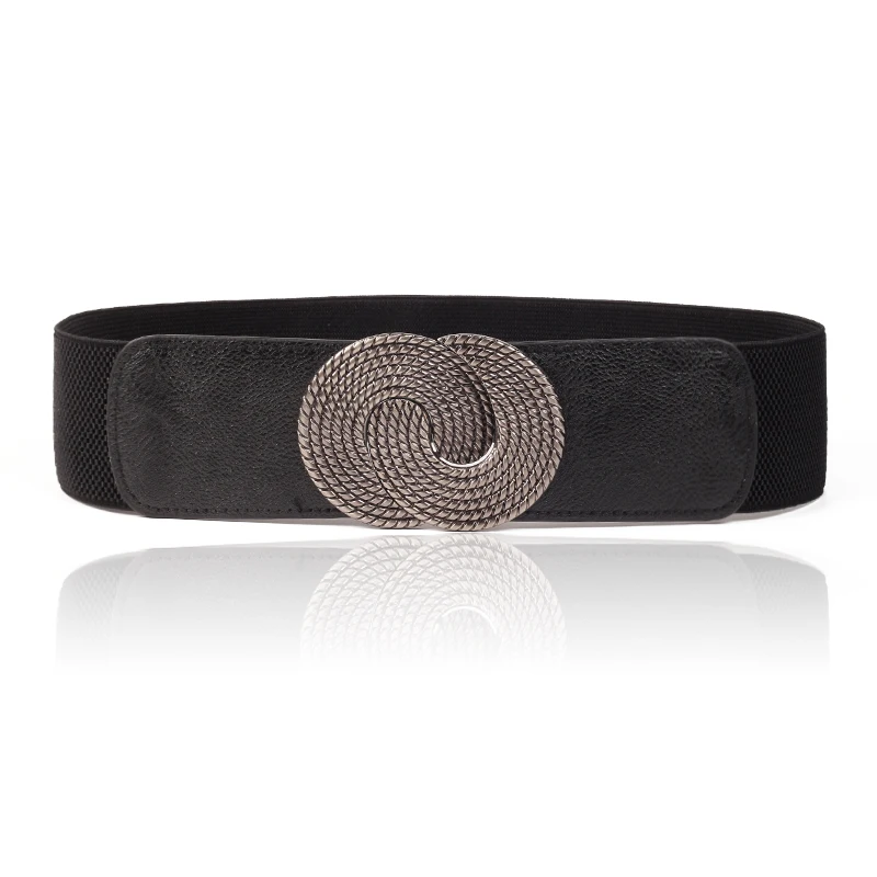 Factory Promotion New Wide Cummerbunds for Dress Lady Decorate Fashion Black Simple Elastic Waistbands Heart Party Girls Cheap