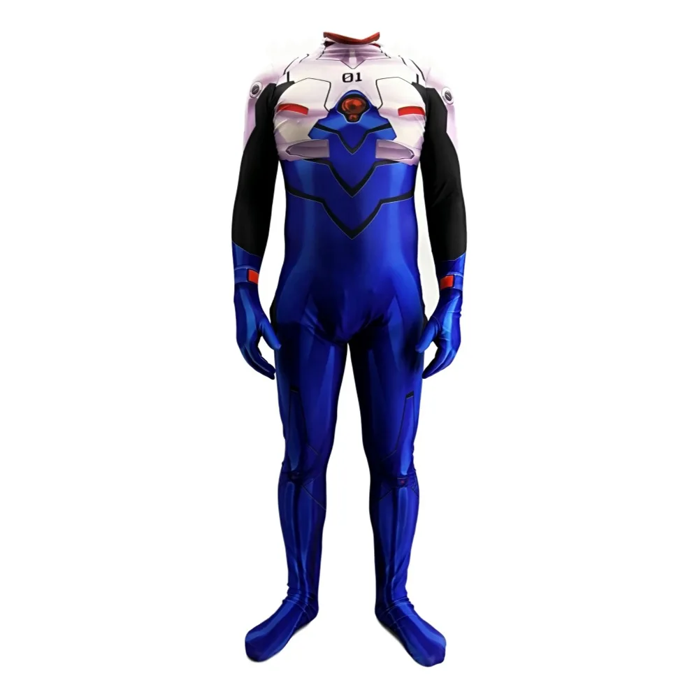 EVA Ikari Shinji Cosplay Superhero 3D Printed Spandex Bodysuits Zenzai Suit Ikari Shinji Costume Halloween Costume Outfits